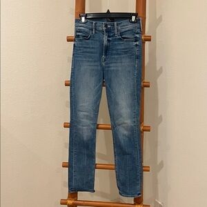MOTHER Women's Blue Straight Leg Jeans